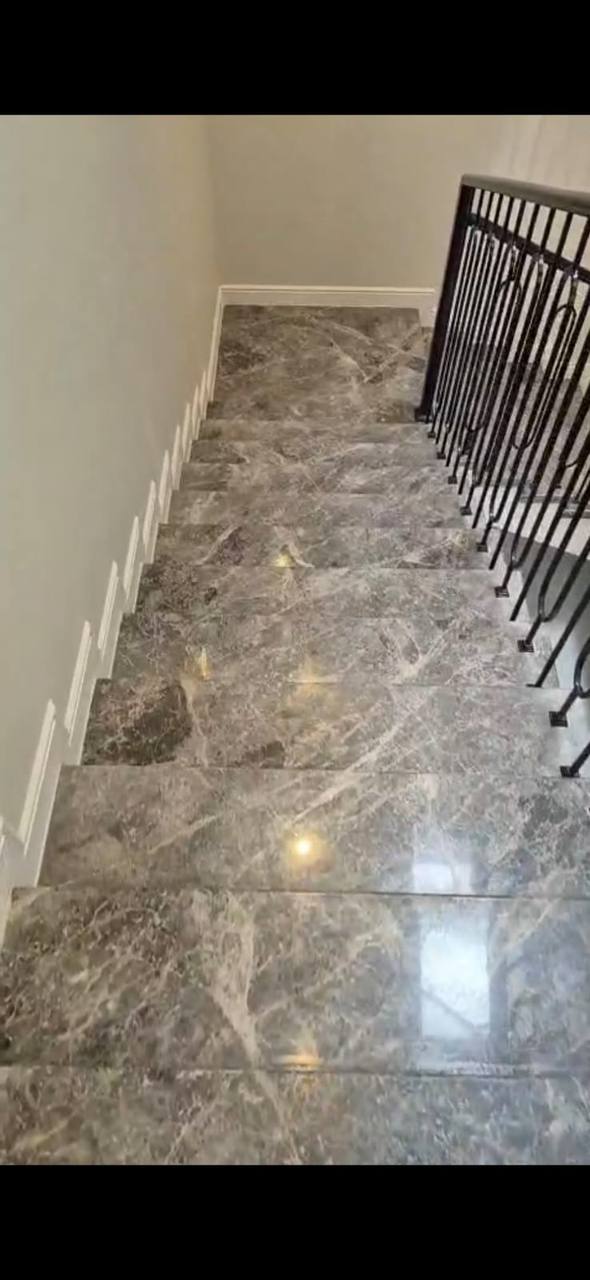 درج رخام بعد الجلي والتلميع